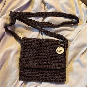 The Sak Brown Textured Crossbody Bag